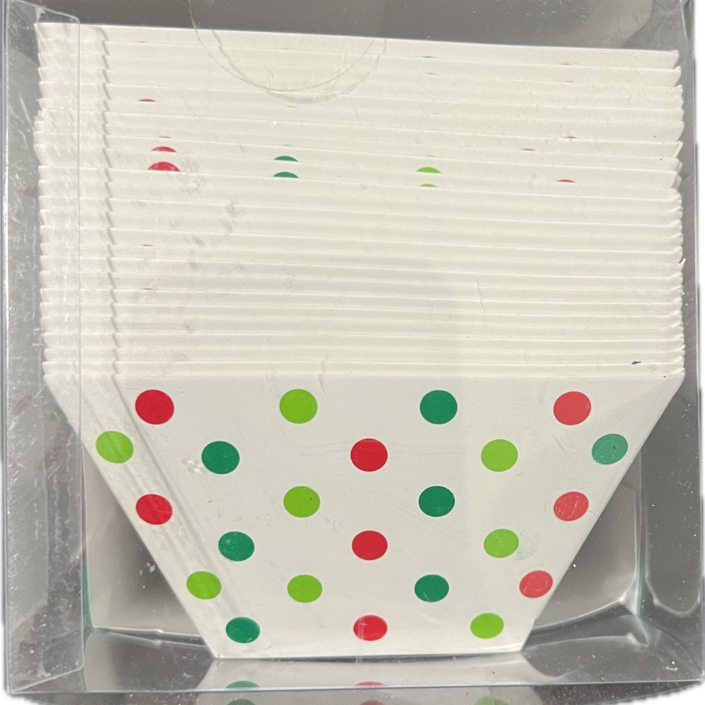💥New Mini Treat Cups Paper Christmas Holiday Poka Dot 24 Pcs Christmas Winter - Picture 2 of 9